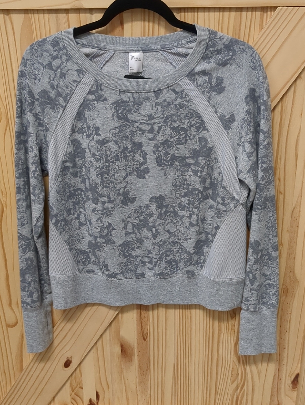 Old Navy Gray Floral-Print Sweatshirt